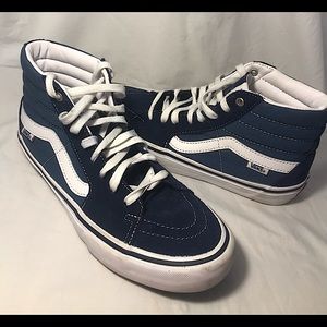 Vans SK8-HI men’s 8.5 navy/white high top shoe